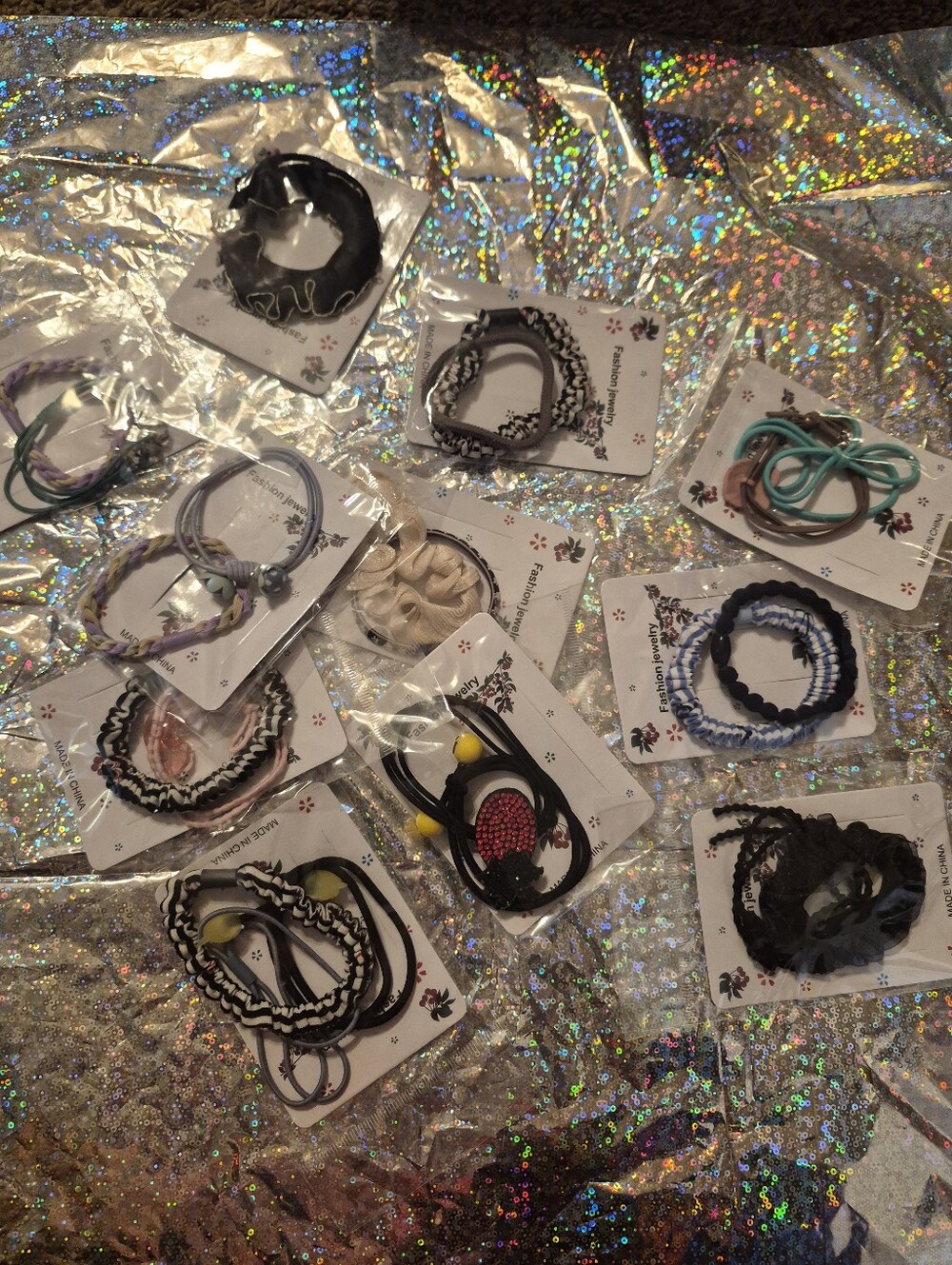 10 Packs 22 Total of Assorted Hair Ties and Elastic Bands